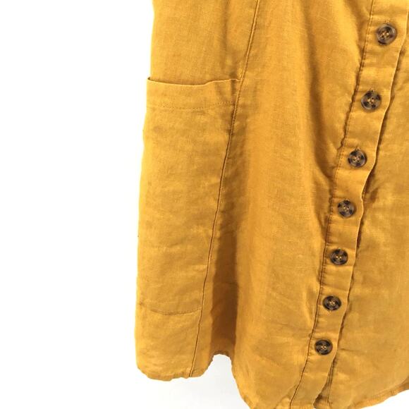 Forever 21 Linen Button Down Mini Dress Medium - Picture 9 of 11